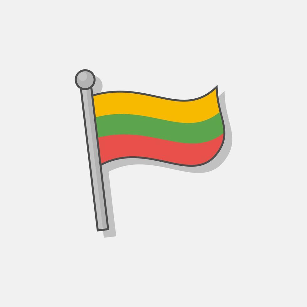 Illustration of Lithuania flag Template vector