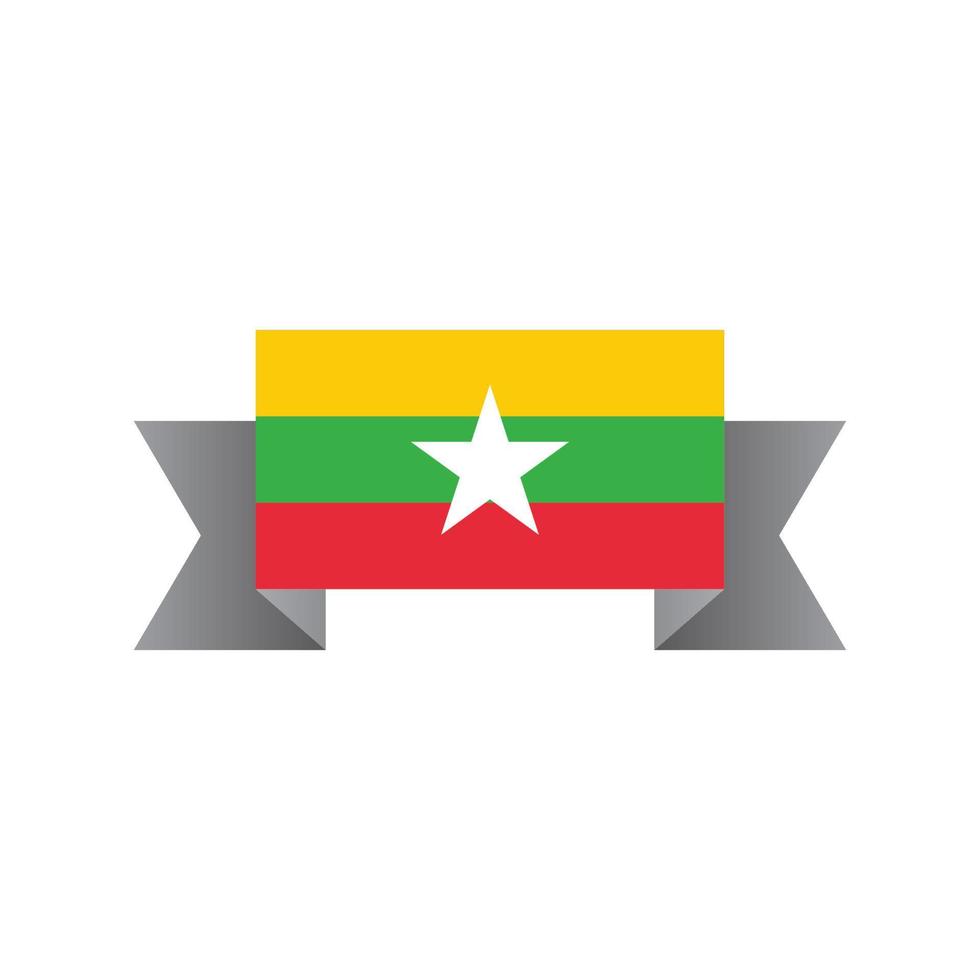 Illustration of Myanmar flag Template vector