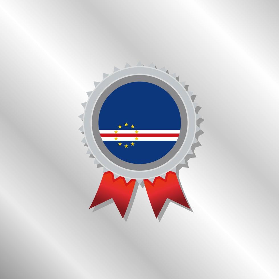 ilustración de la plantilla de la bandera de cabo verde vector