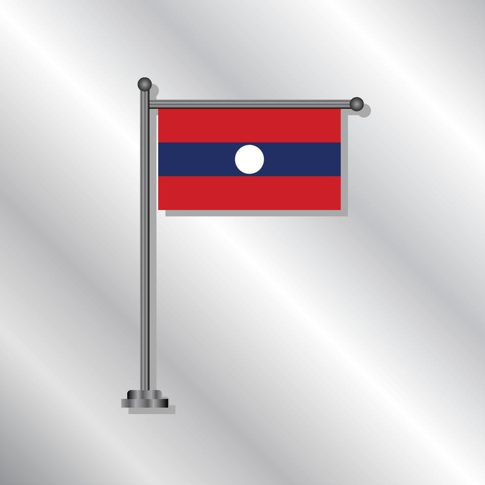 ilustración de la plantilla de la bandera de laos vector