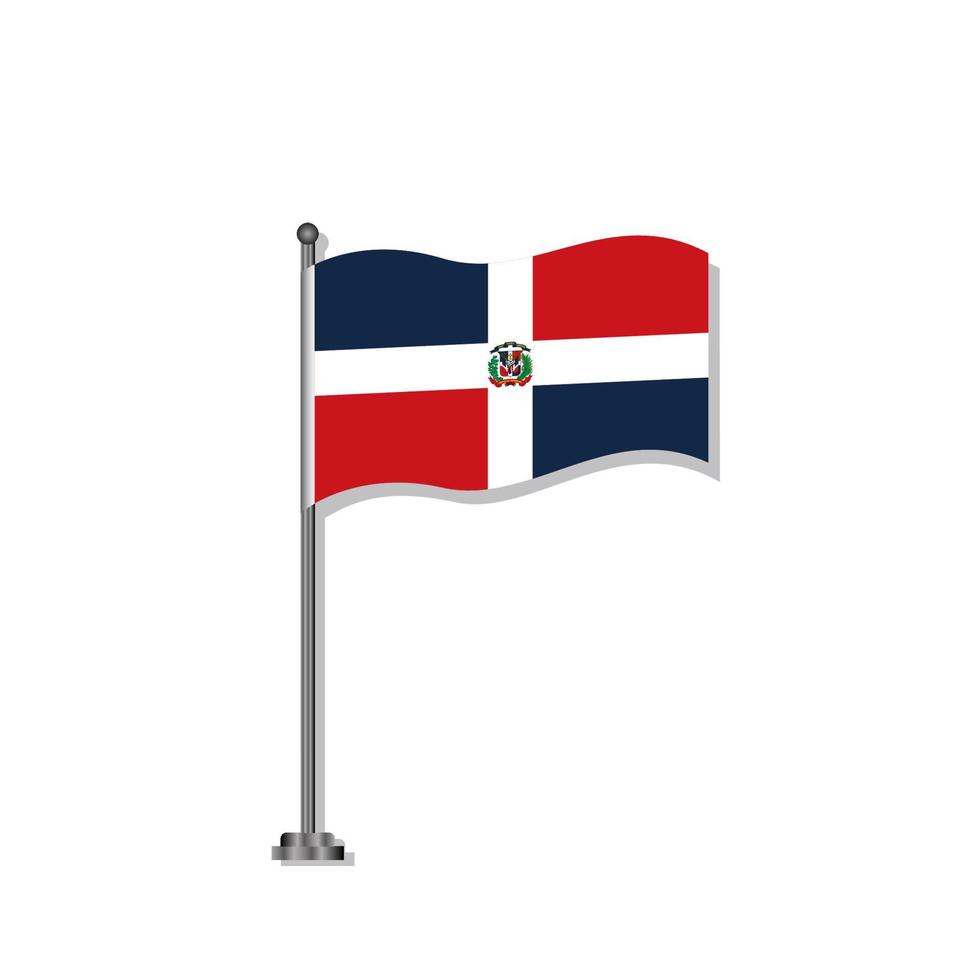 ilustración de la plantilla de la bandera de la república dominicana vector