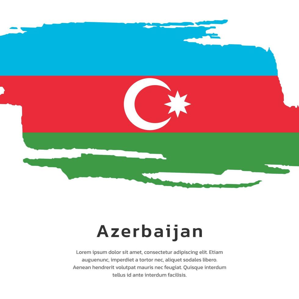 Illustration of Azerbaijan flag Template vector