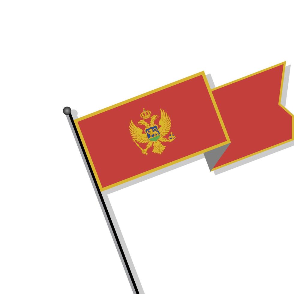 ilustración de la plantilla de la bandera de montenegro vector