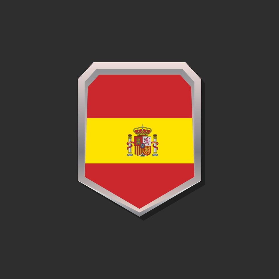 ilustración de plantilla de bandera de españa vector