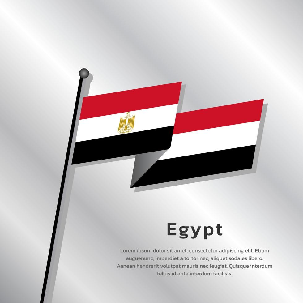 ilustración de la plantilla de la bandera de egipto vector