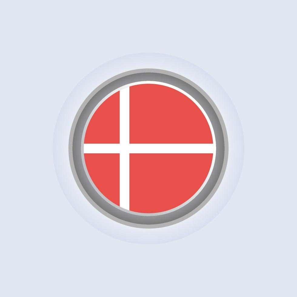 ilustración de la plantilla de la bandera de dinamarca vector