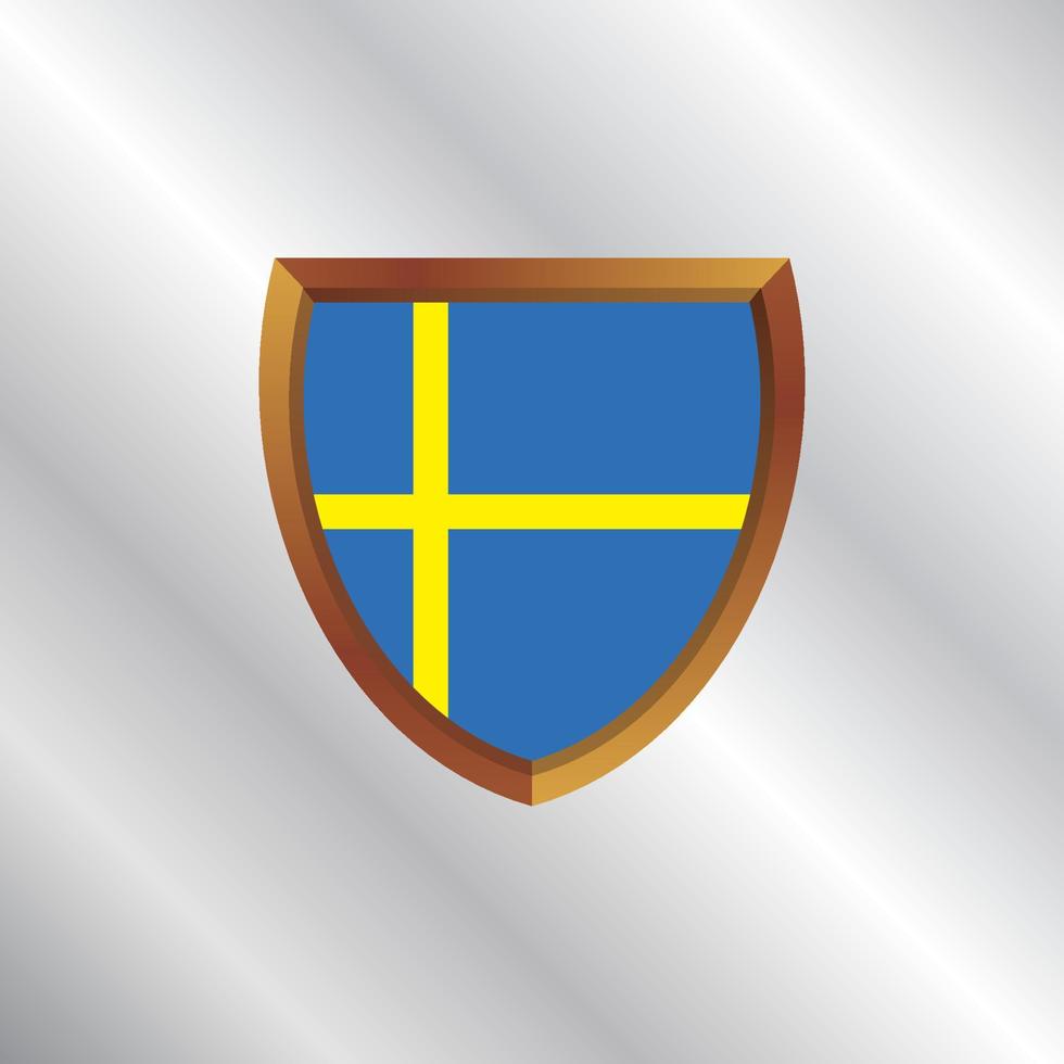 Illustration of Sweden flag Template vector