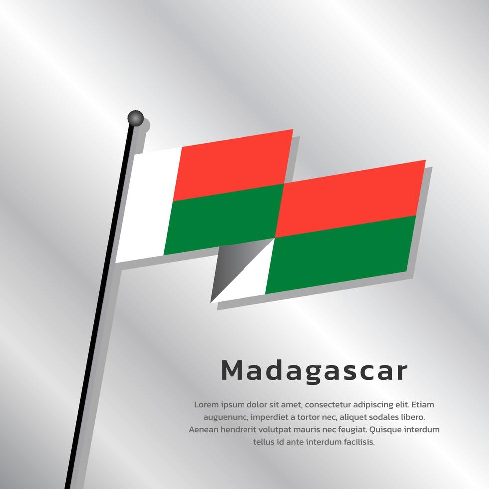 ilustración de la plantilla de la bandera de madagascar vector