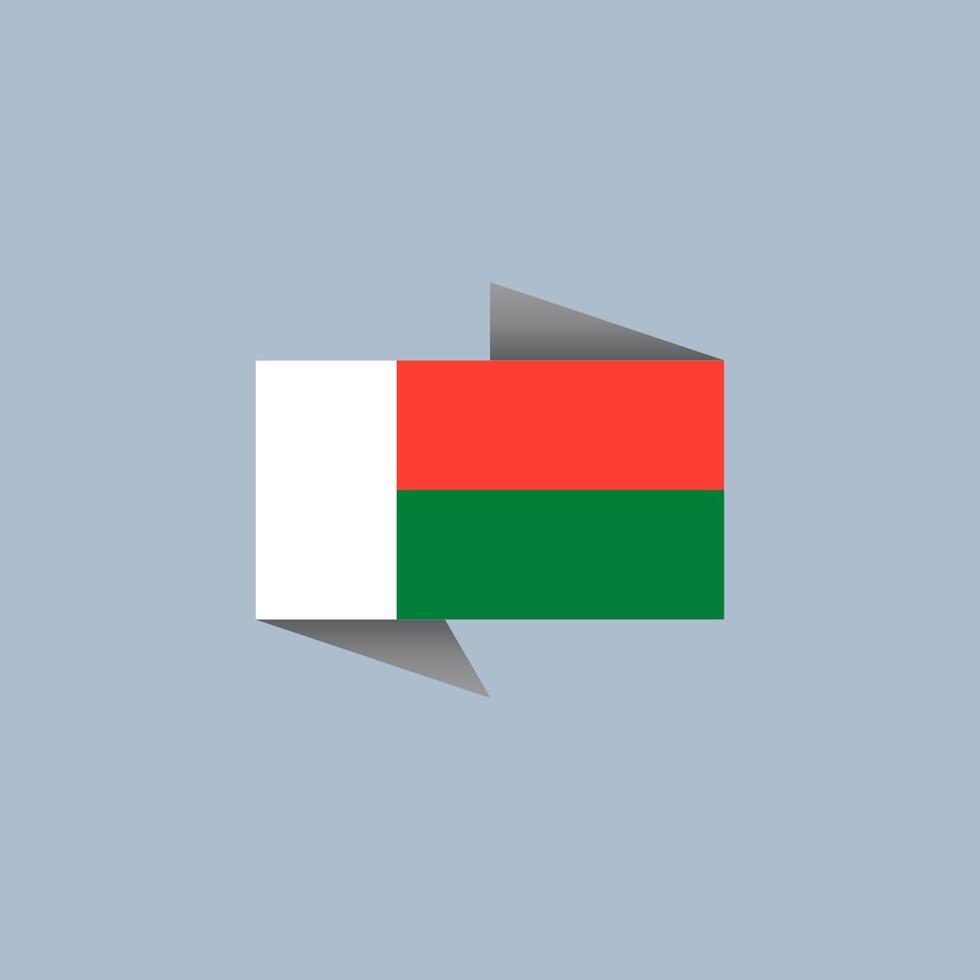 ilustración de la plantilla de la bandera de madagascar vector