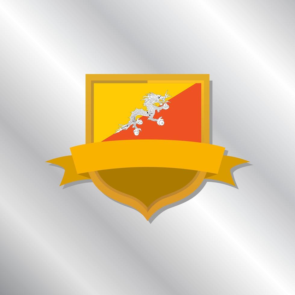 Illustration of Bhutan flag Template vector