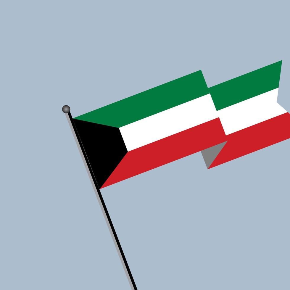 ilustración de la plantilla de la bandera de kuwait vector