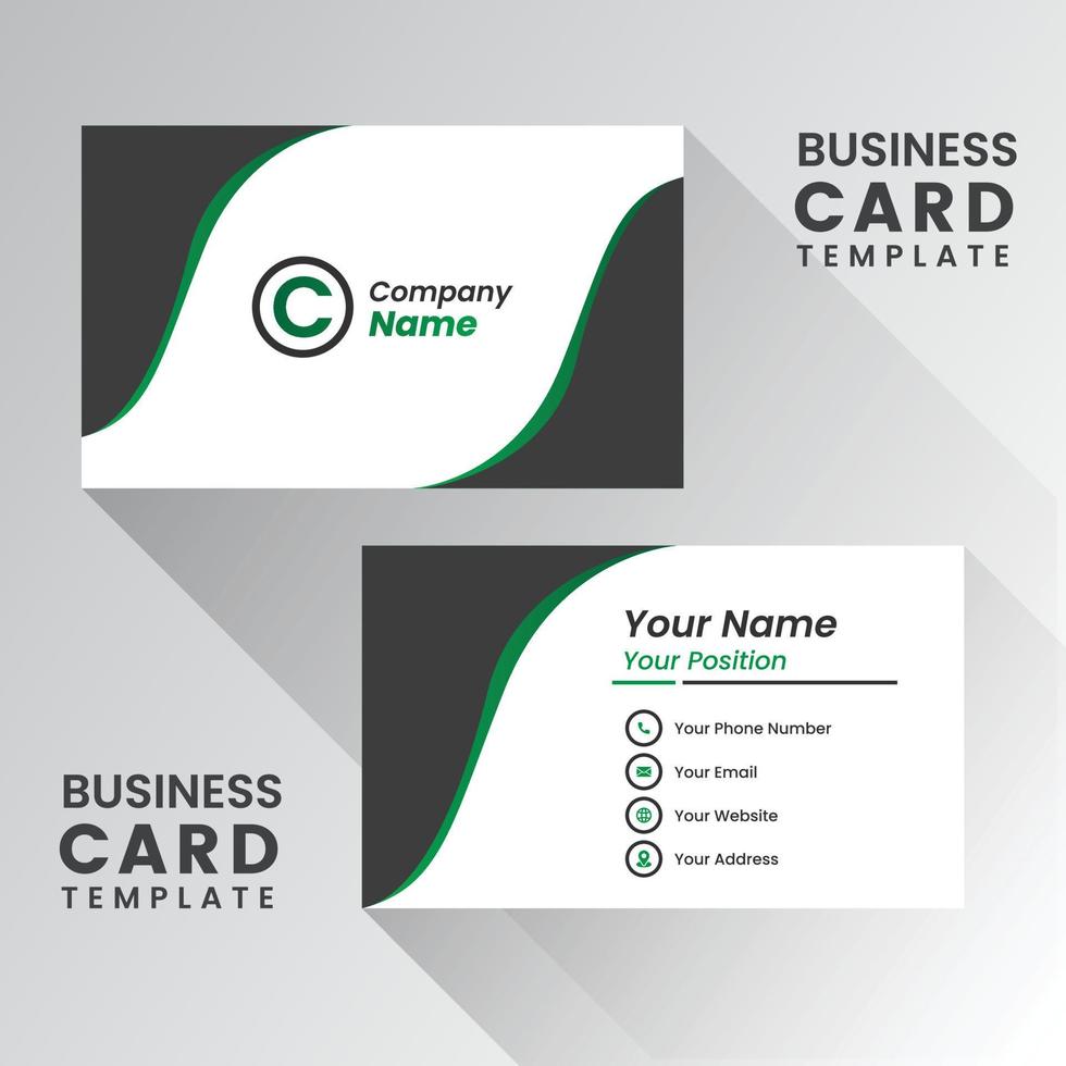business card design . double sided business card template modern and clean style vector