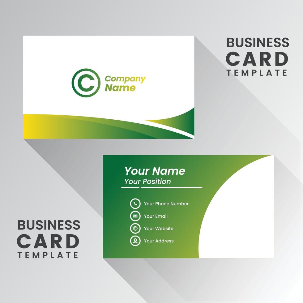 Two sided presentation of professional business or visiting card design