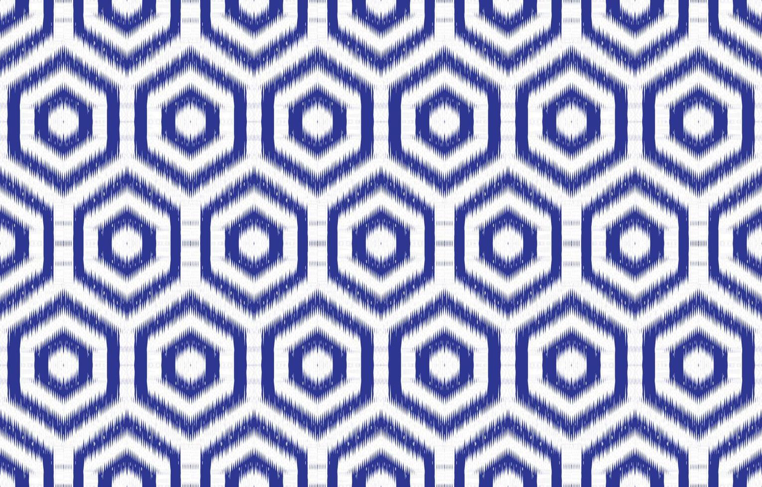 Geometric retro ikat tribal seamless pattern vector