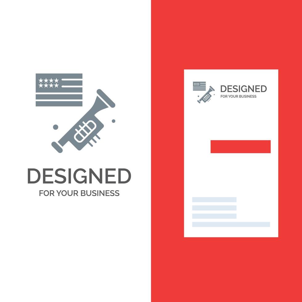 altavoz de bandera laud diseño de logotipo gris americano y plantilla de tarjeta de visita vector