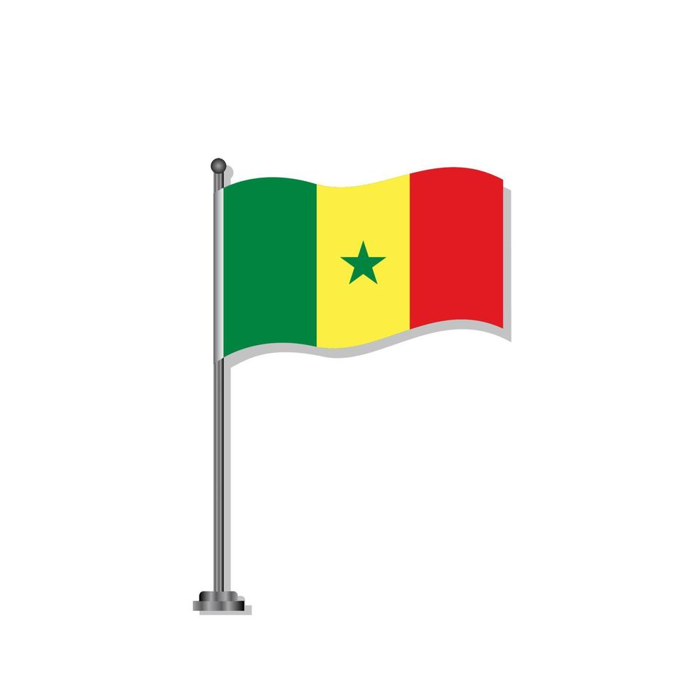 ilustración de plantilla de bandera de senegal vector