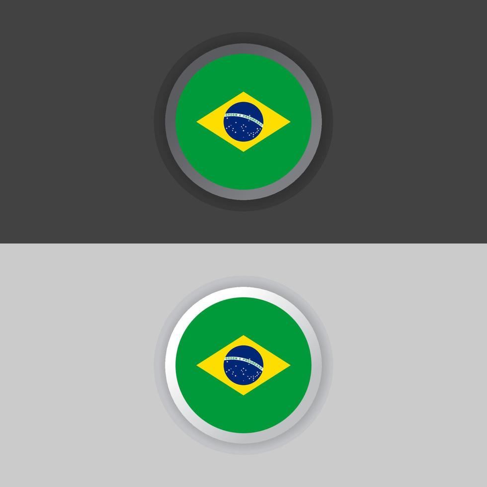 ilustración de plantilla de bandera de brasil vector