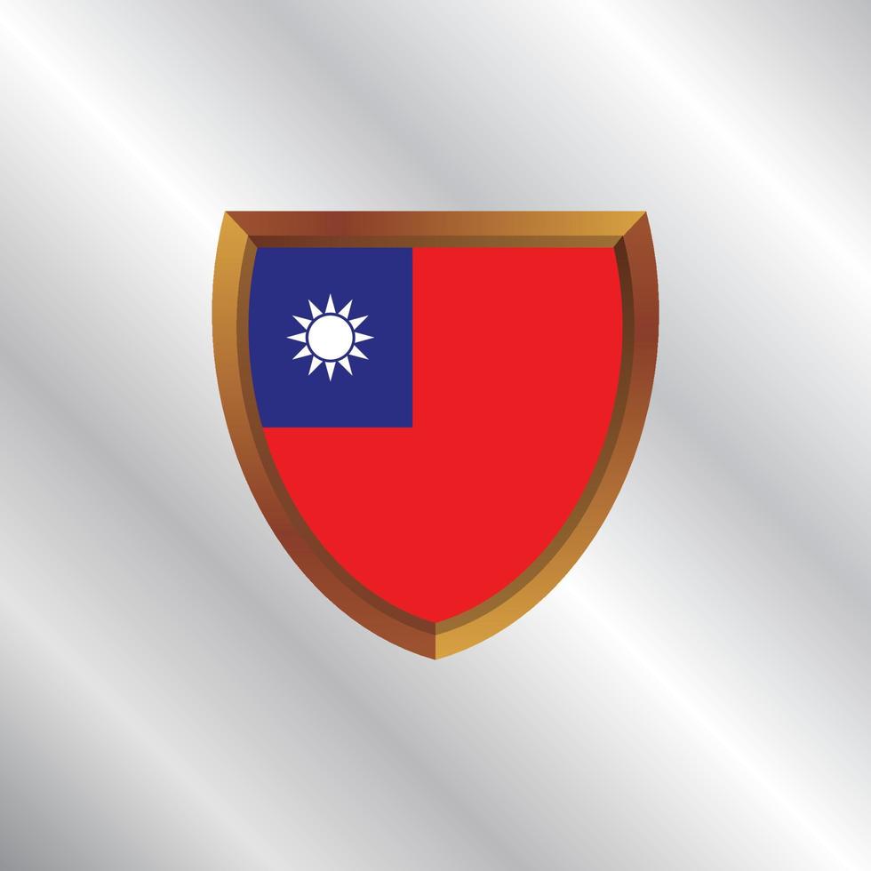 Illustration of Taiwan flag Template vector