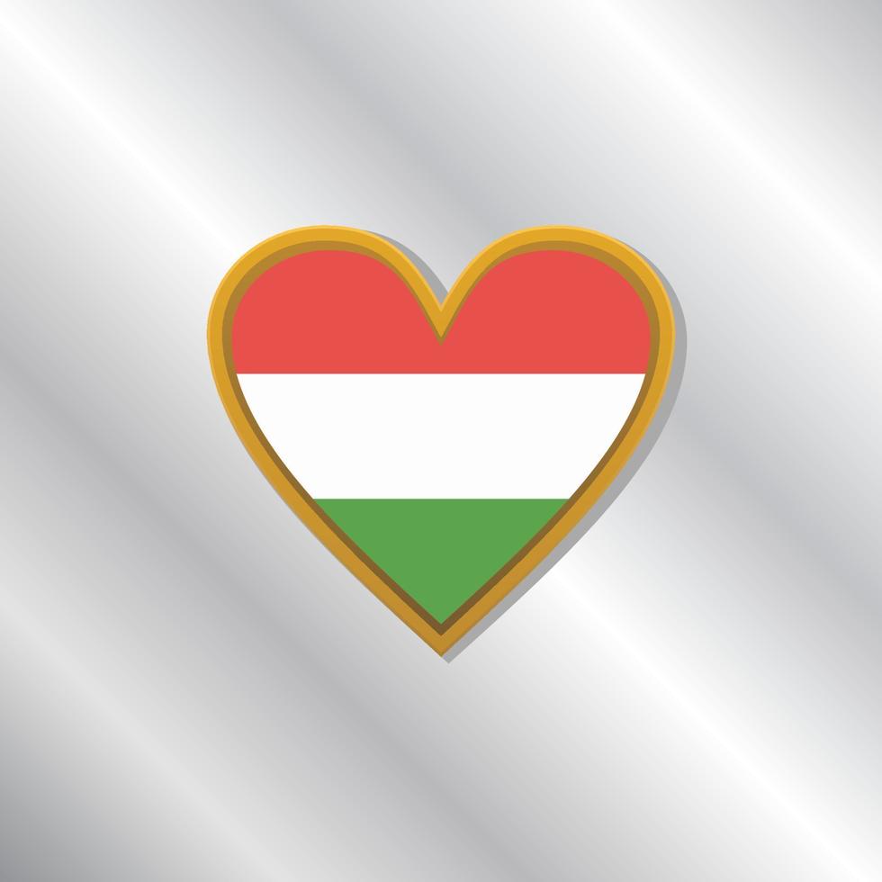 Illustration of Hungary flag Template vector