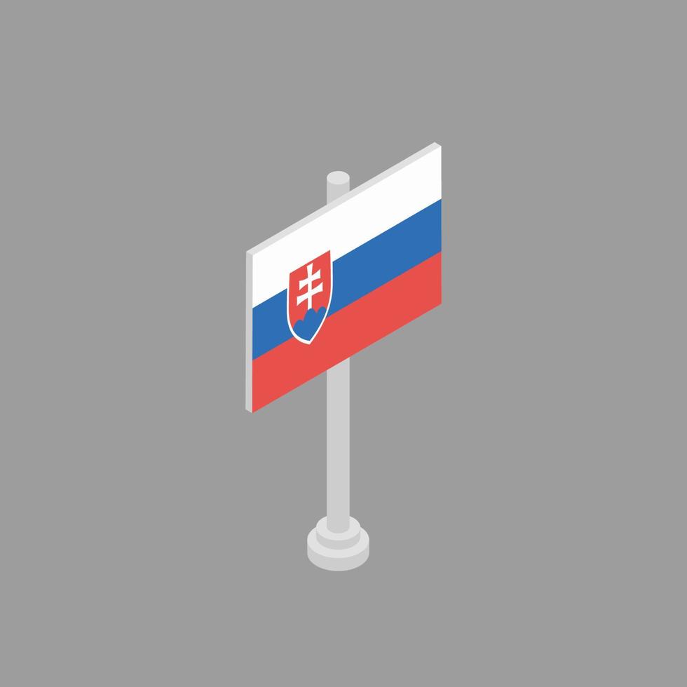 Illustration of Slovakia flag Template vector