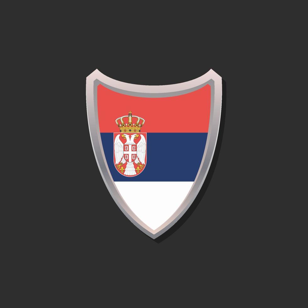 ilustración de la plantilla de la bandera de serbia vector