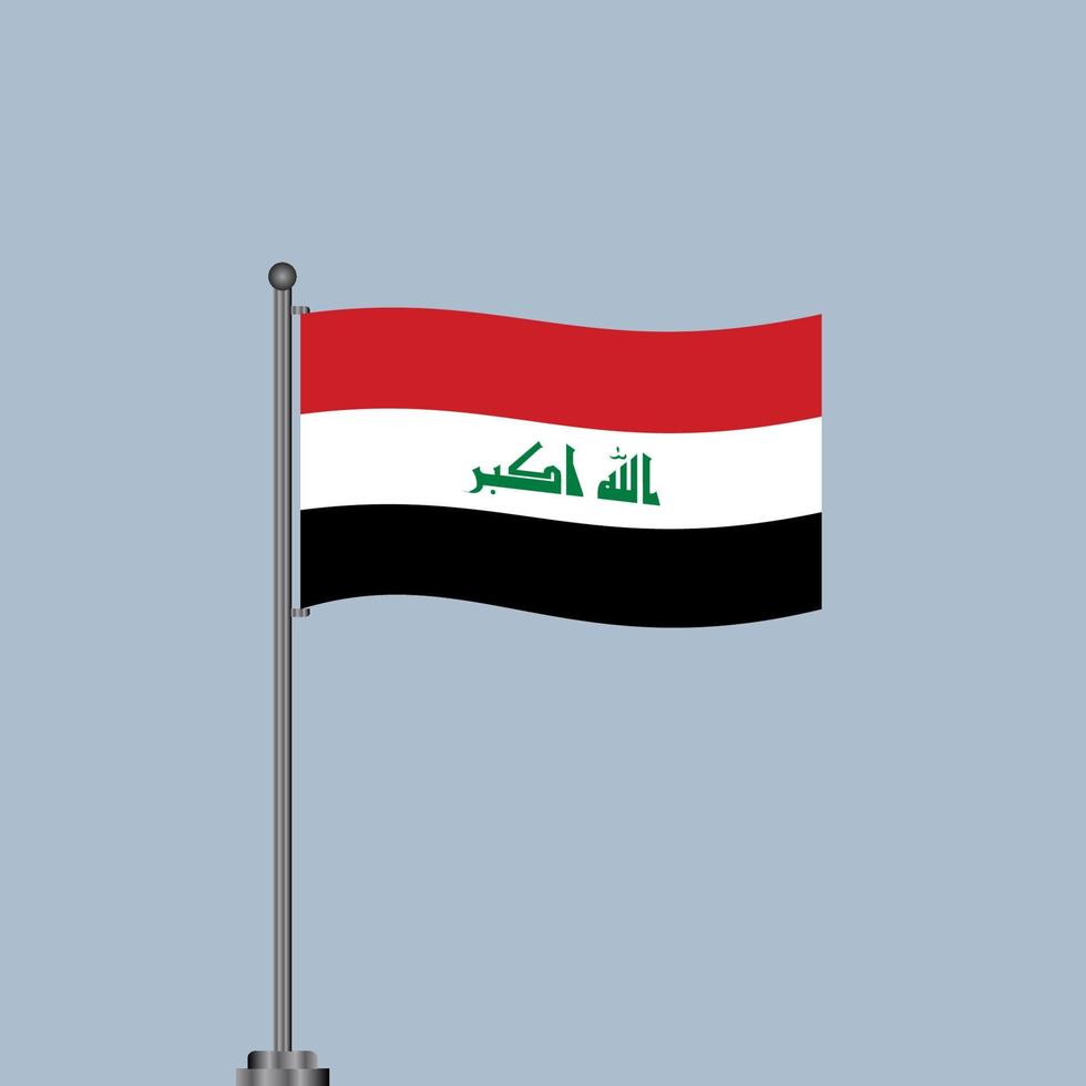 ilustración de la plantilla de la bandera de irak vector