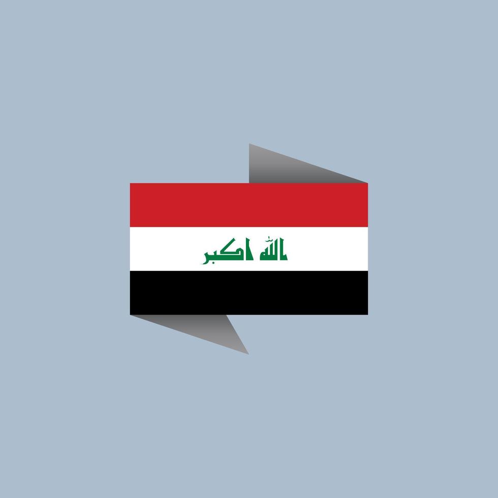 ilustración de la plantilla de la bandera de irak vector