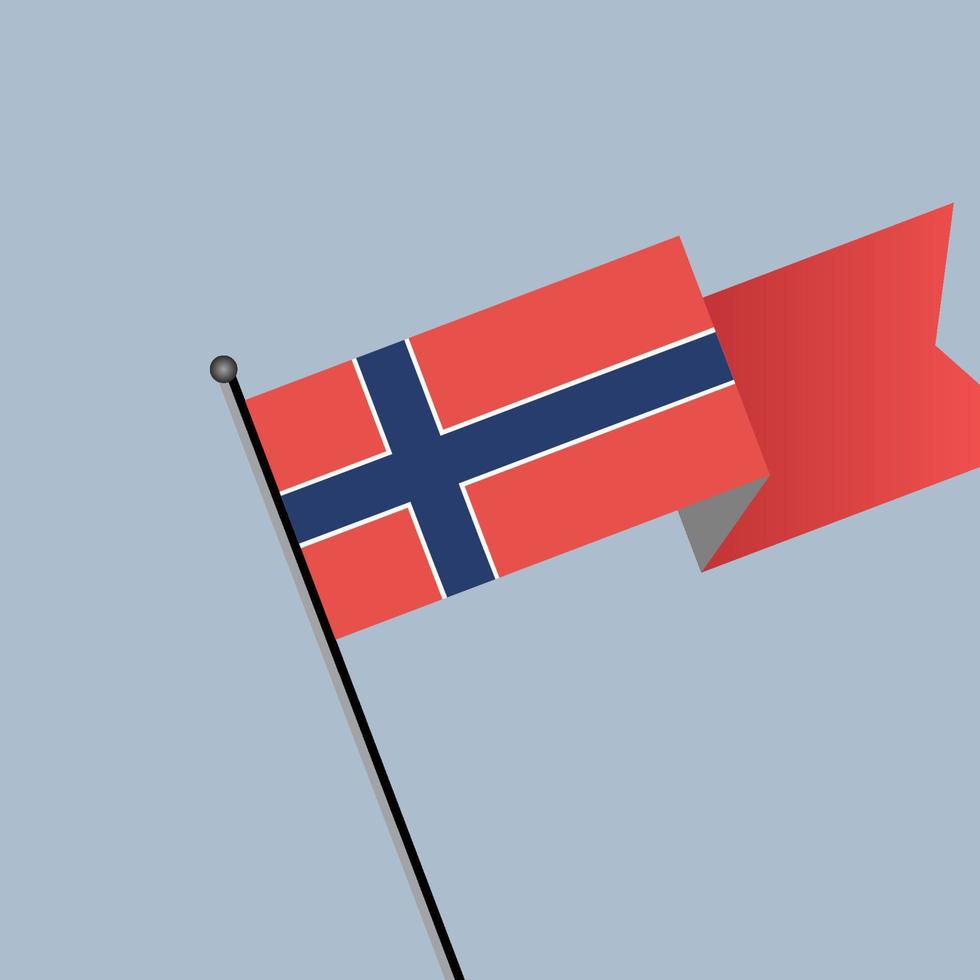 ilustración de la plantilla de la bandera de noruega vector