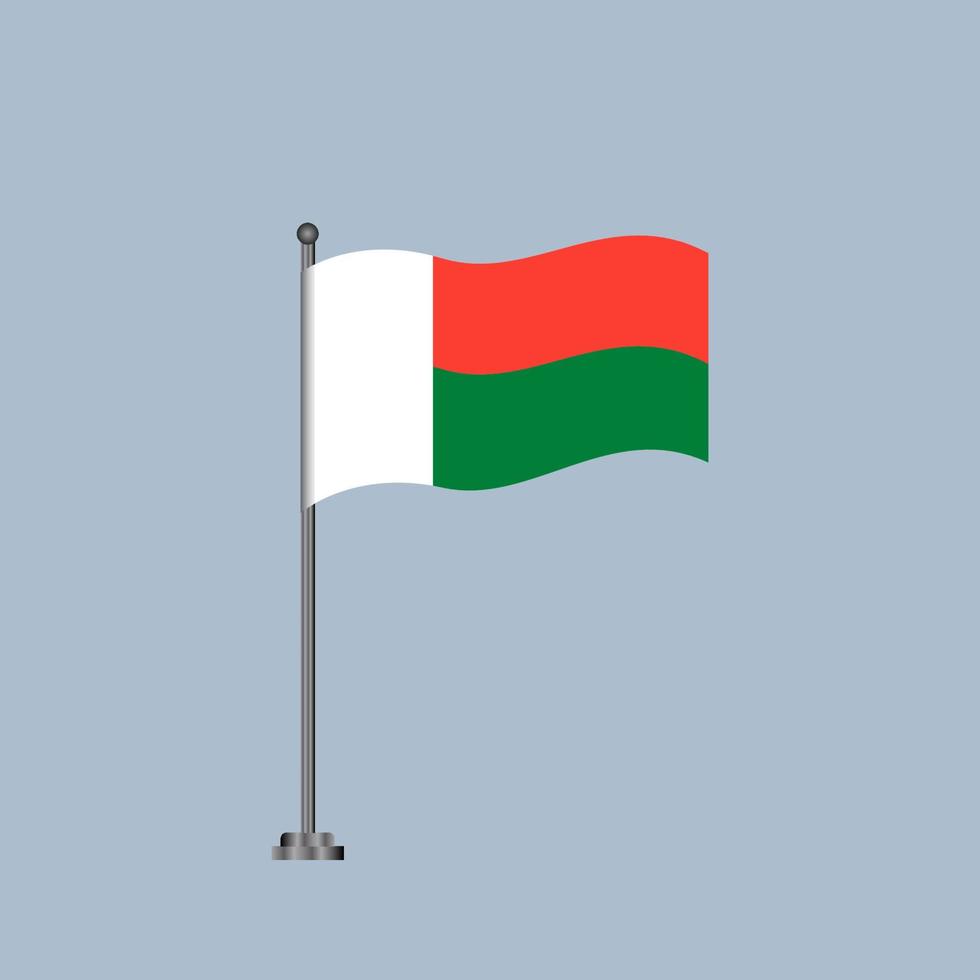 ilustración de la plantilla de la bandera de madagascar vector