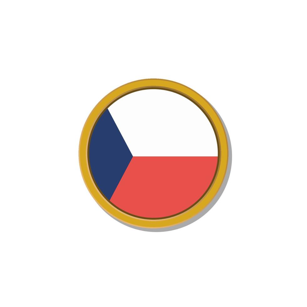 Illustration of Czech Republic flag Template vector