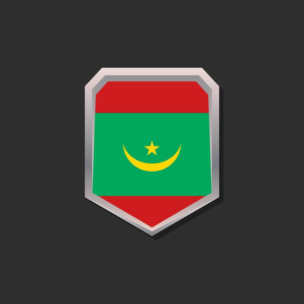 Illustration of Mauritania flag Template vector