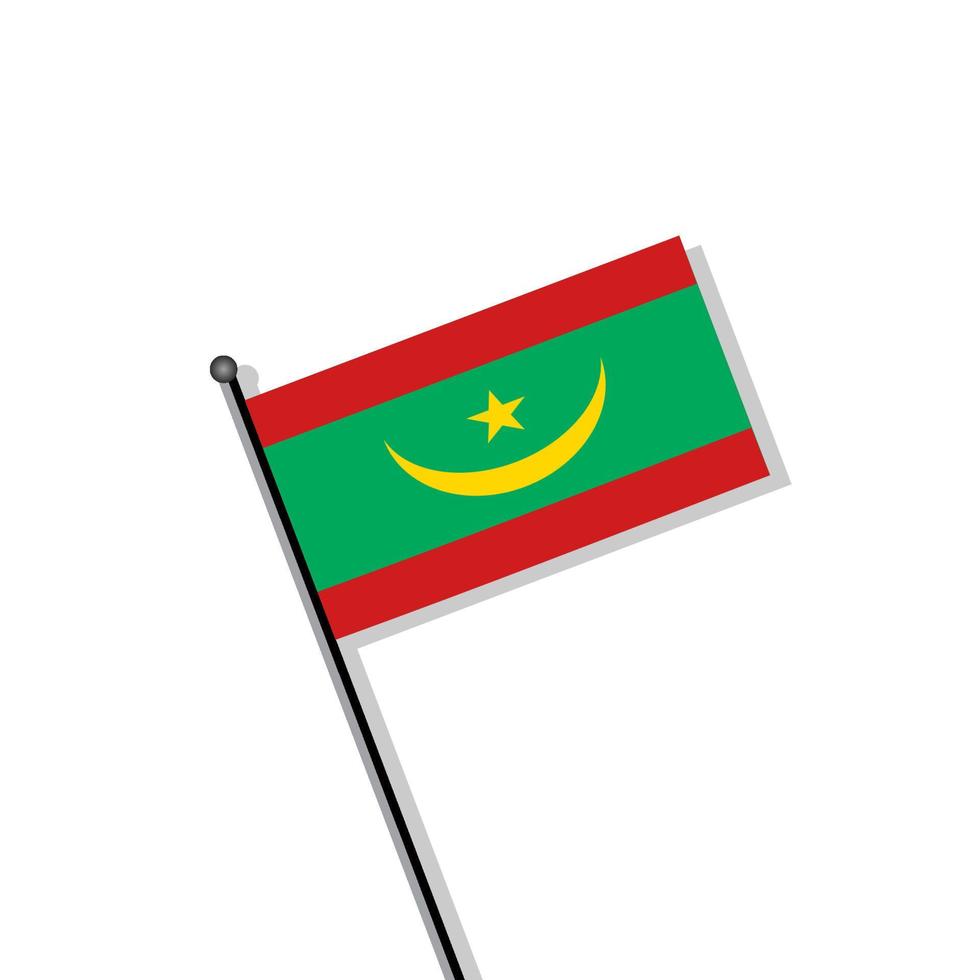 Illustration of Mauritania flag Template vector