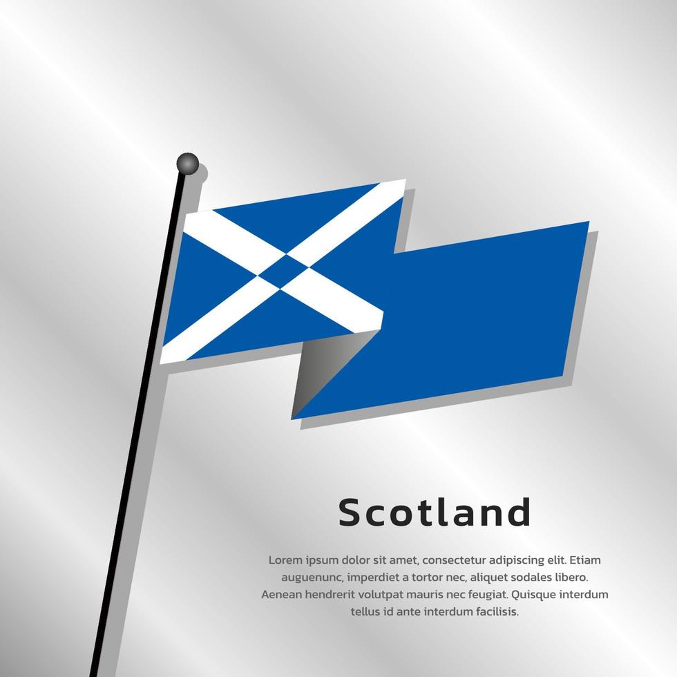 ilustración de plantilla de bandera de escocia vector