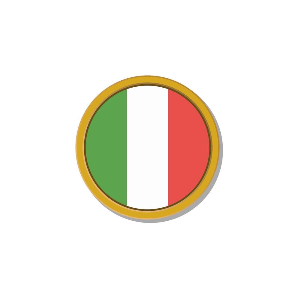 ilustración de la plantilla de la bandera de italia vector