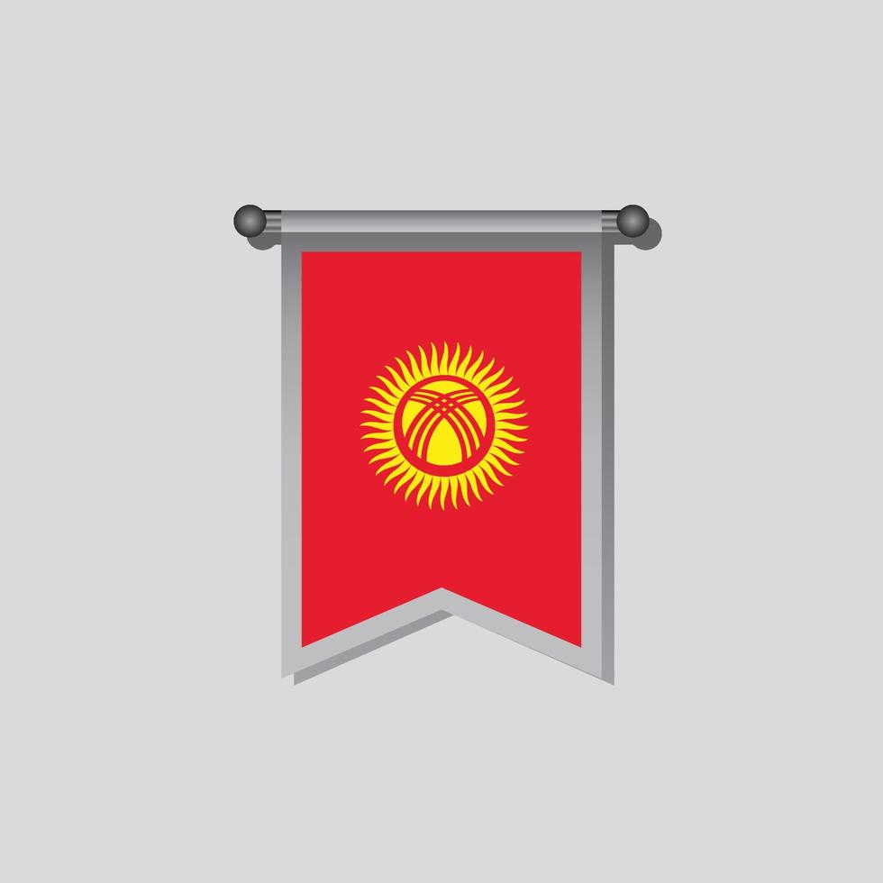 Illustration of Kyrgyzstan flag Template vector