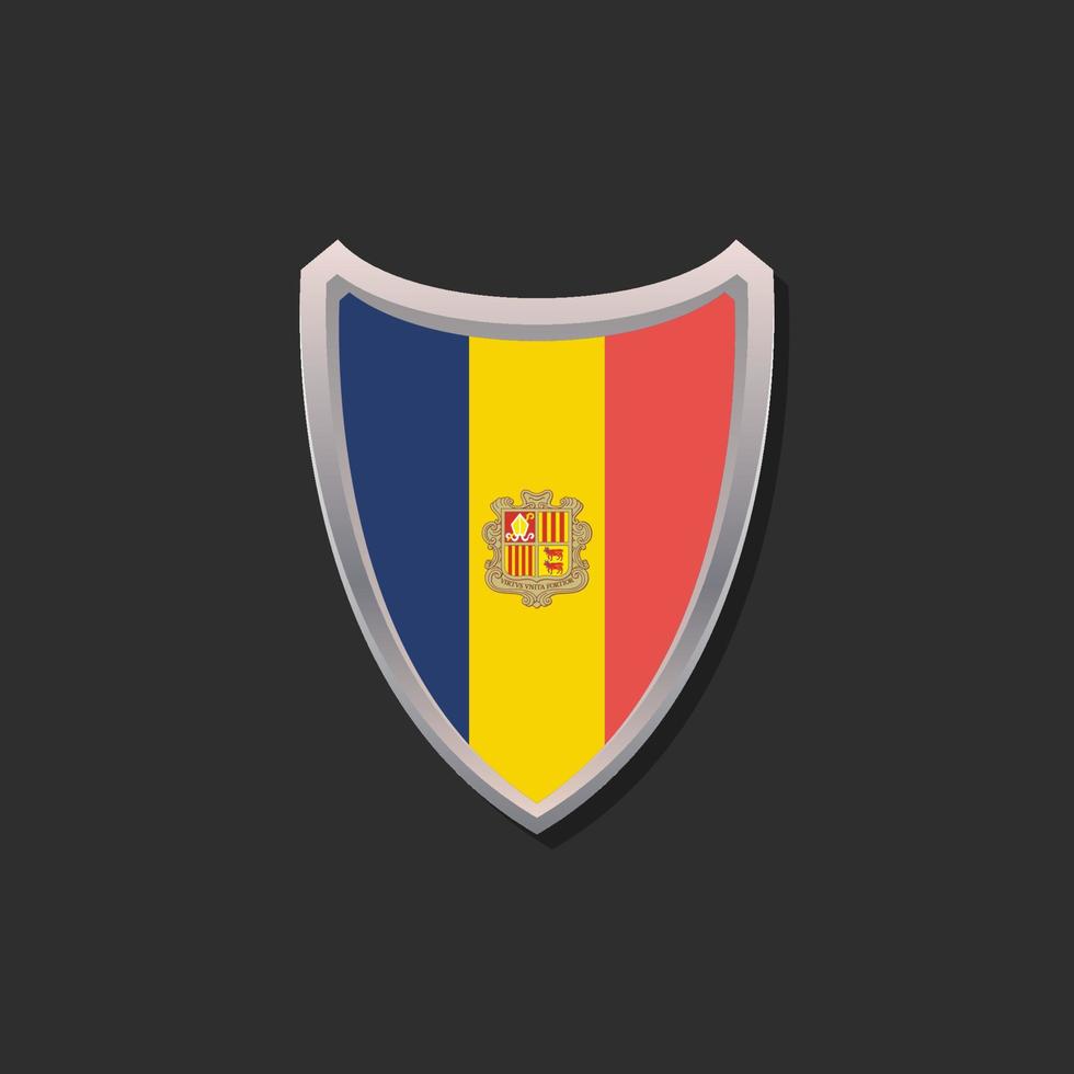 ilustración de la plantilla de la bandera de andorra vector