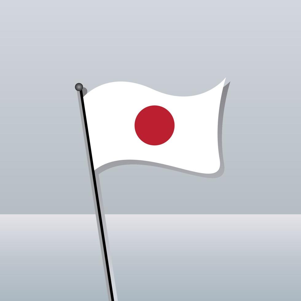 ilustración de la plantilla de la bandera de japón vector