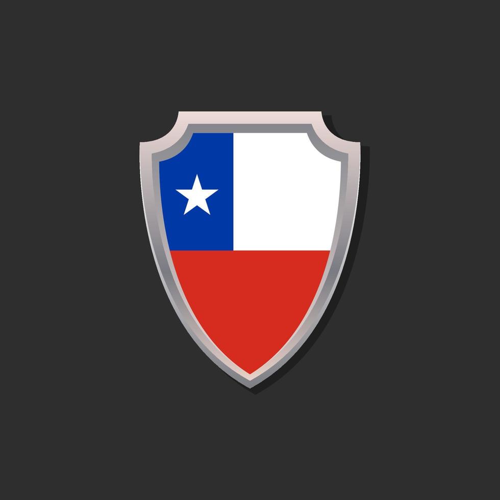 Illustration of Chile flag Template vector