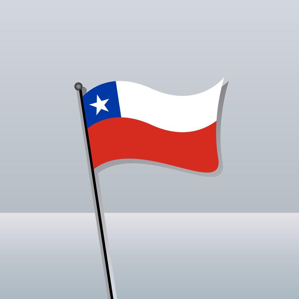 ilustración de plantilla de bandera de chile vector