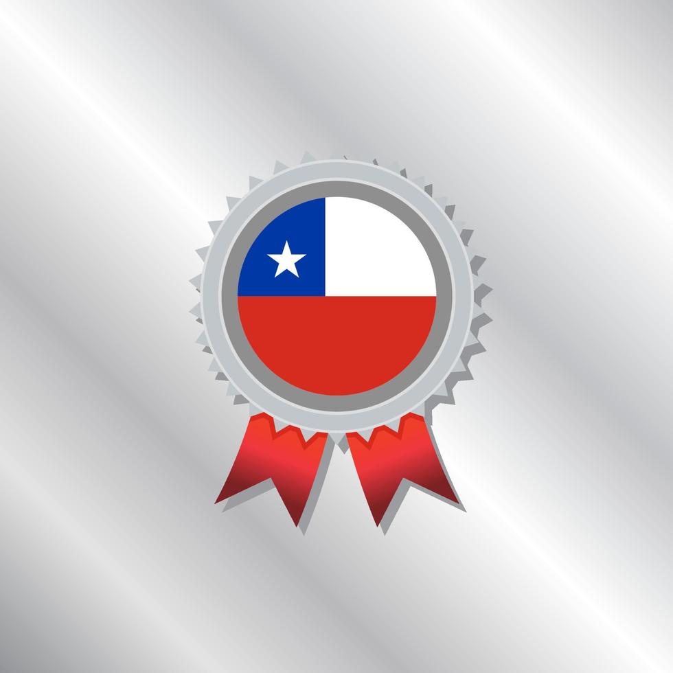 ilustración de plantilla de bandera de chile vector