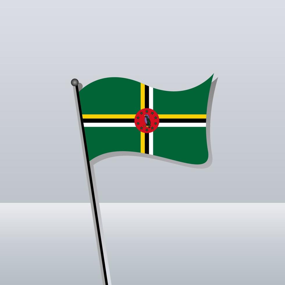Illustration of Domonica flag Template vector