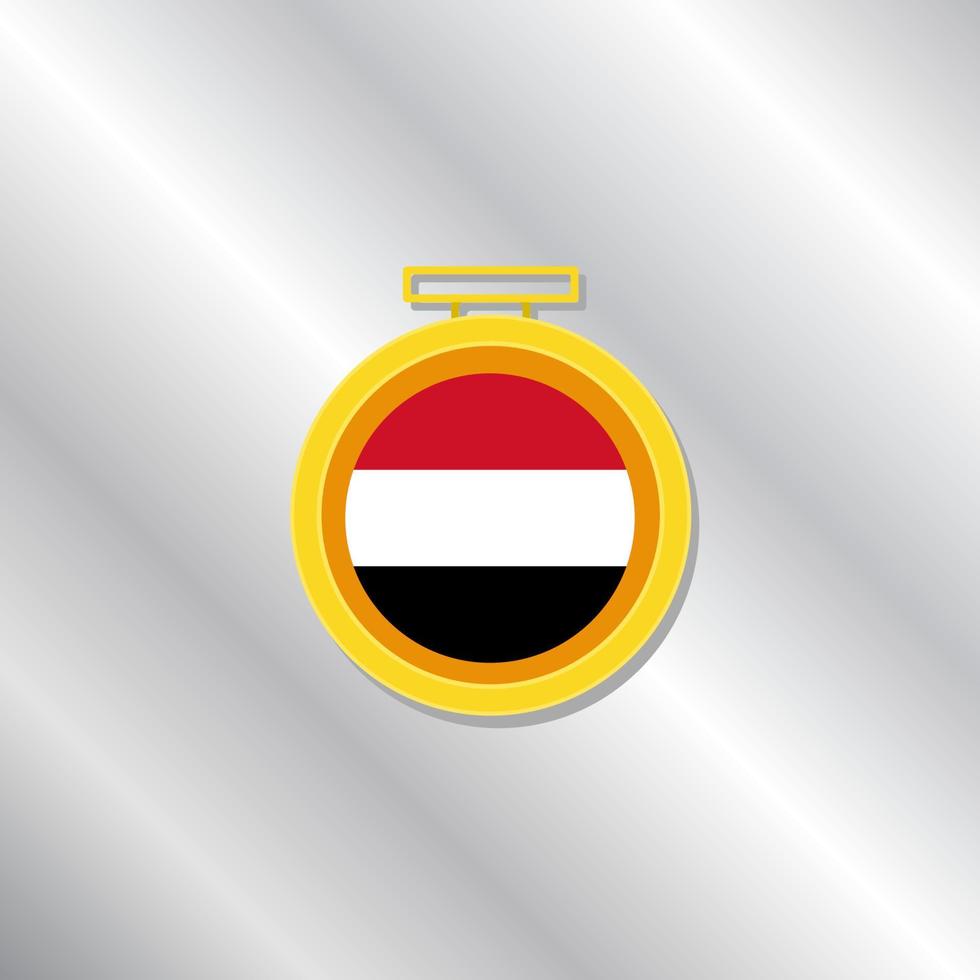 Illustration of Yemen flag Template vector