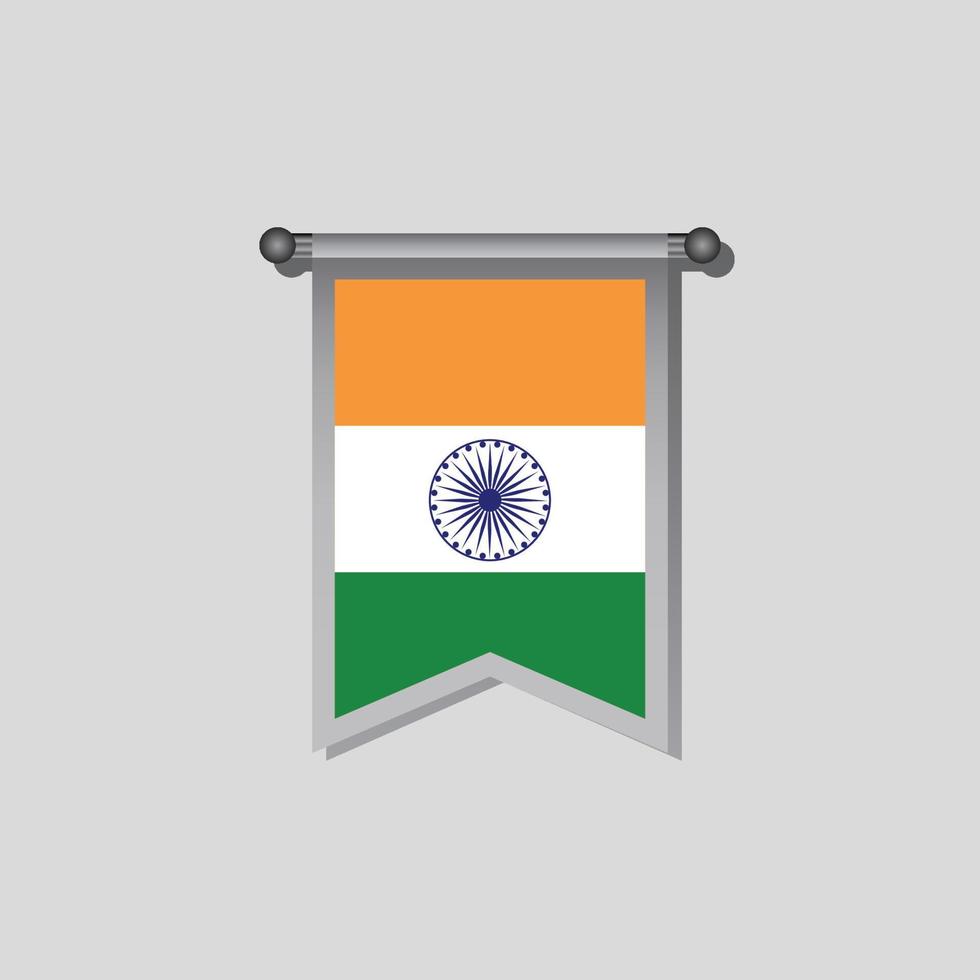 ilustración de la plantilla de la bandera india vector