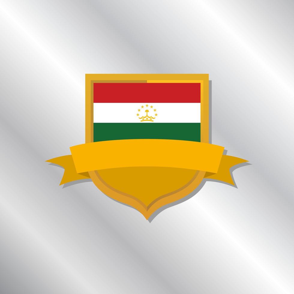 Illustration of Tajikistan flag Template vector