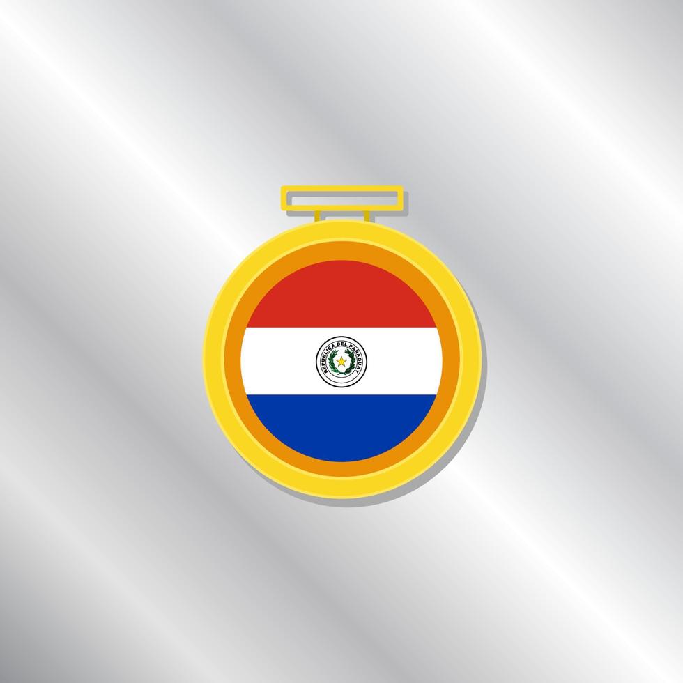 Illustration of Paraguay flag Template vector