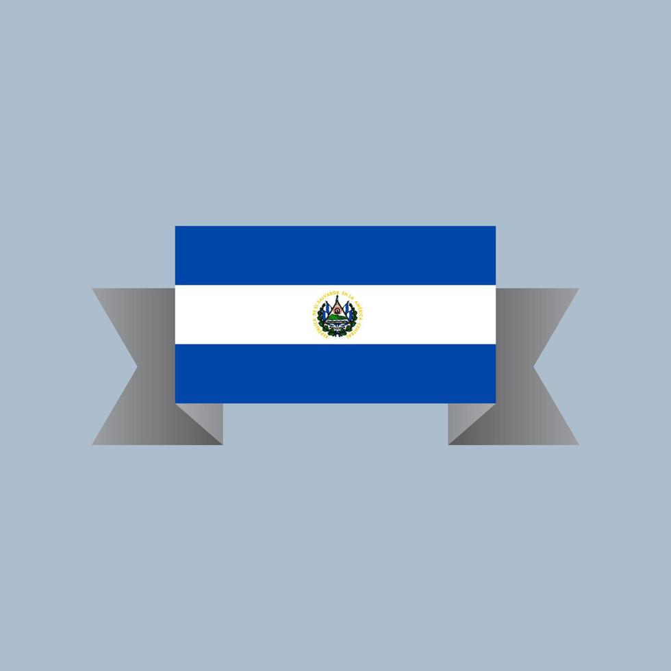 ilustración de la plantilla de la bandera de el salvador vector