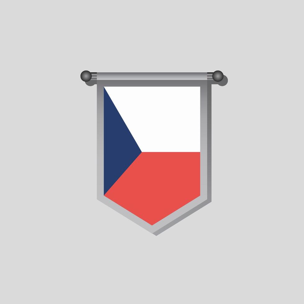 Illustration of Czech Republic flag Template vector