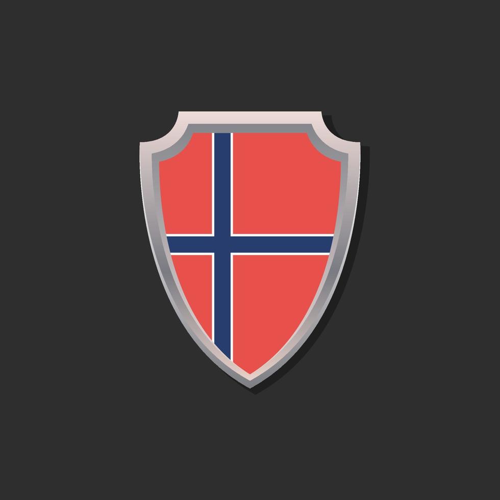 ilustración de la plantilla de la bandera de noruega vector