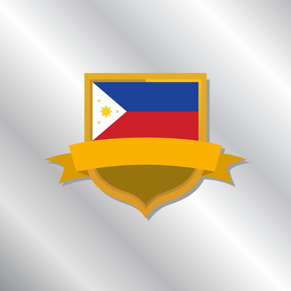 Illustration of Philippines flag Template vector