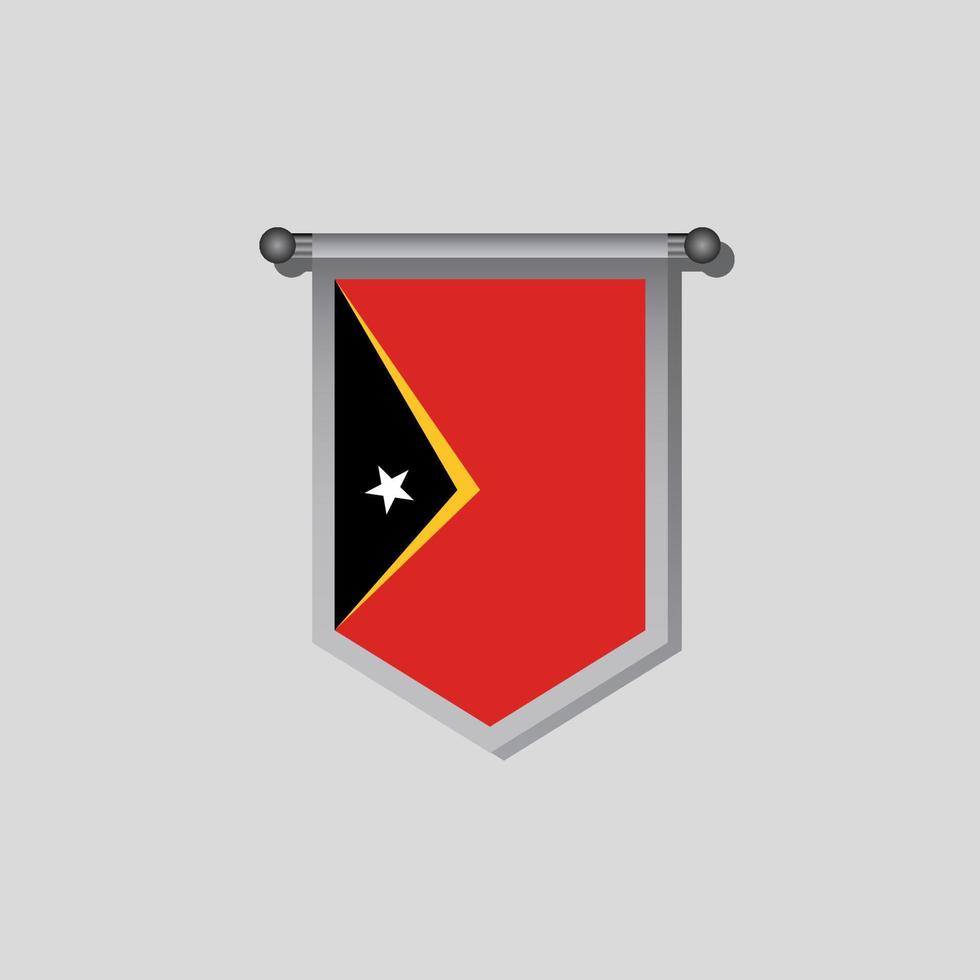 ilustración de la plantilla de la bandera de timor leste vector